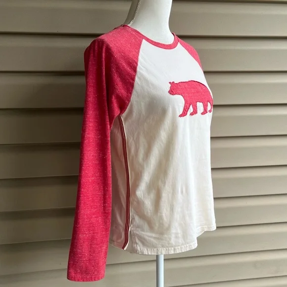 •Hatley• Little Blue House Women's Red Bear Pajama Top - Size Medium - Picture 5 of 9